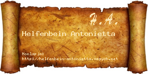 Helfenbein Antonietta névjegykártya